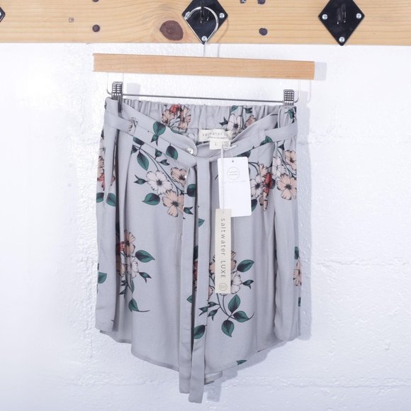 Saltwater Luxe Dove Belted Shorts